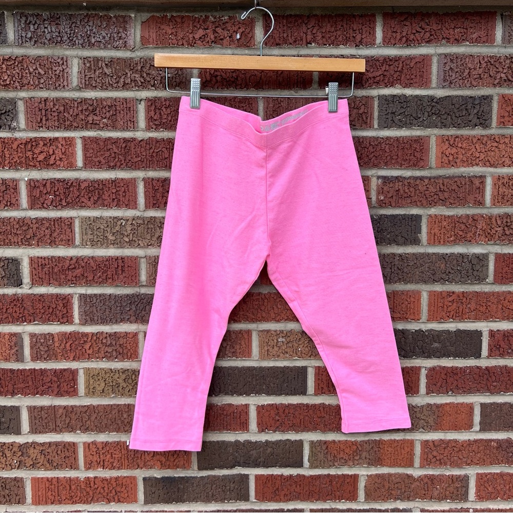 Wonder Nation Neon Pink Chambray Capri Leggings